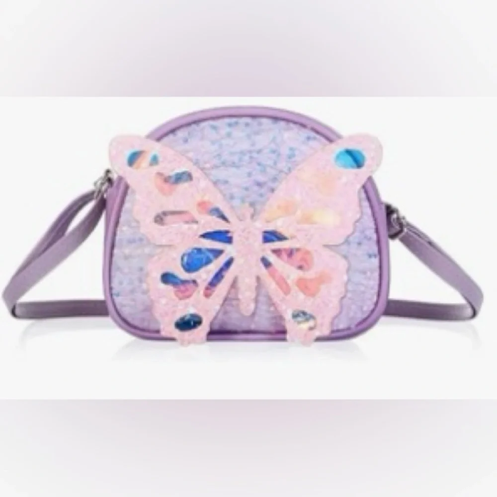 💜🦋💜Purple Glitter Butterfly Crossbody Bag ✨NEW✨
